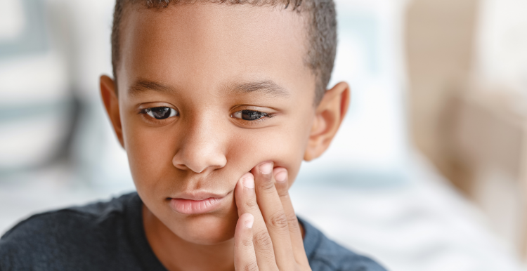 Child with a toothache