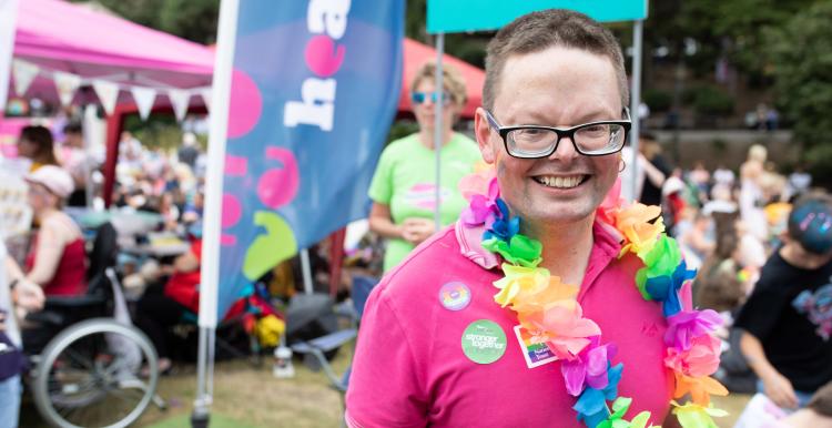 Healthwatch volunteer supporting Pride Festival
