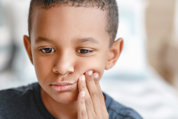 Child with a toothache